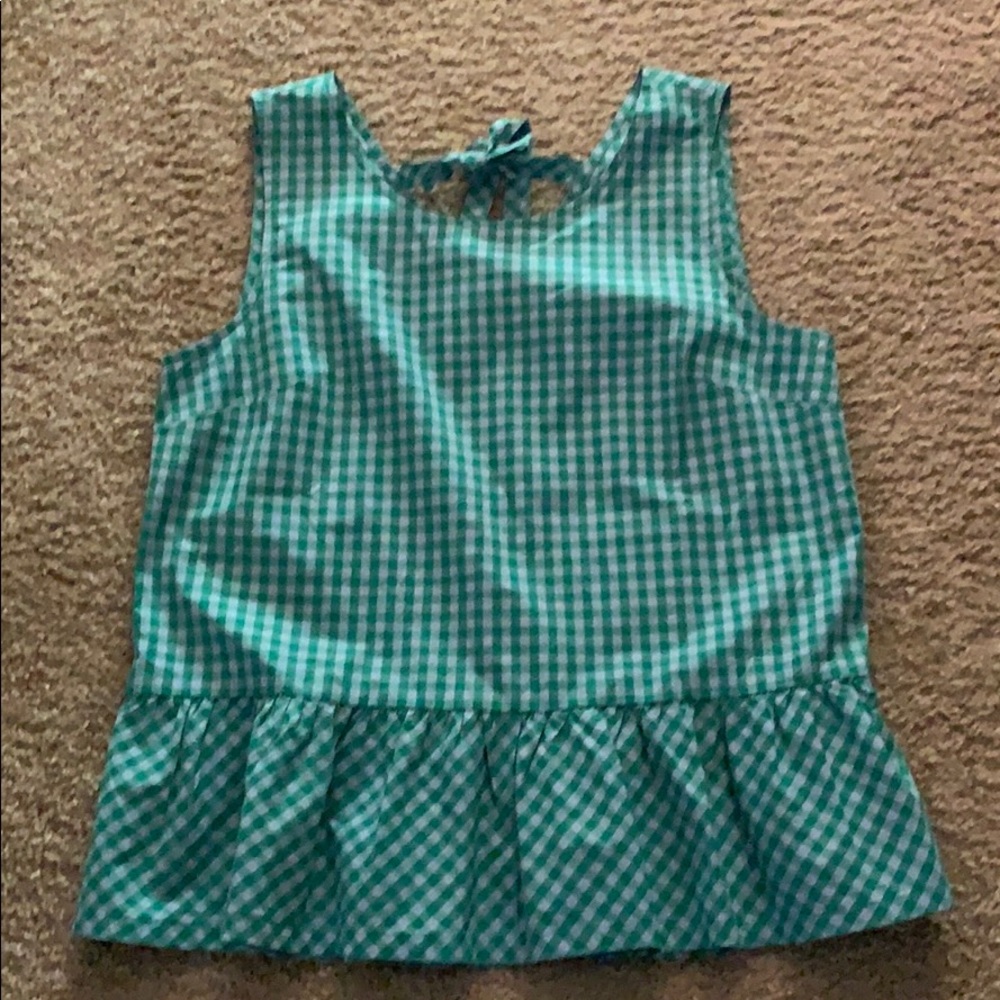 NWT J.Crew summery top, peplum bottom, size M